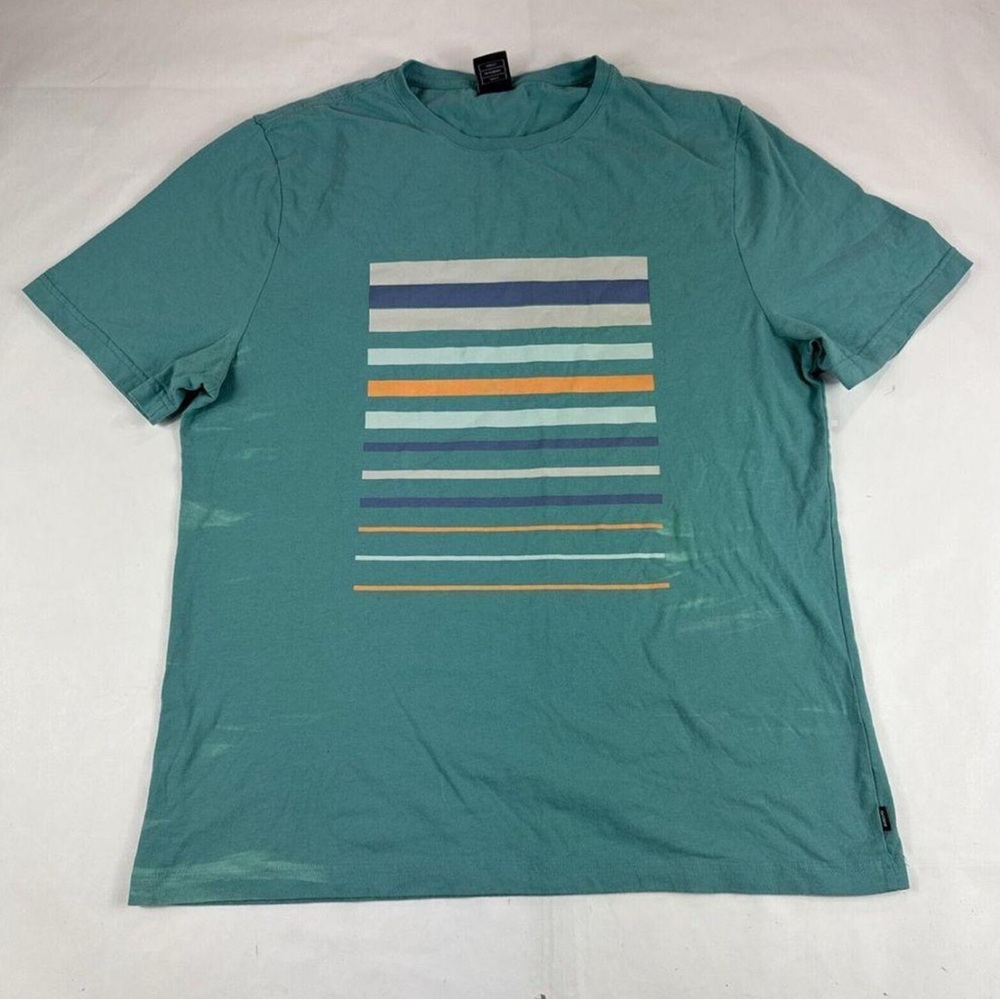 Teal Striped Men's Tee